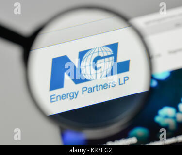 Milan, Italie - 1 novembre, 2017 : NGL Energy Partners logo sur la page d'accueil du site. Banque D'Images