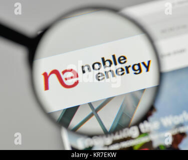 Milan, Italie - 1 novembre 2017 : l'énergie Noble logo sur la page d'accueil du site. Banque D'Images