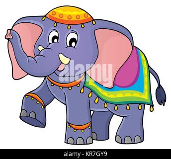 Thème de l'éléphant indien image 1 Banque D'Images