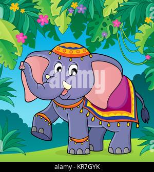 Thème de l'éléphant indien image 2 Banque D'Images