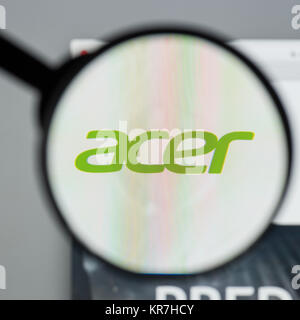 Milan, Italie - 10 août 2017 : le site web d'Acer. C'est une multinationale taïwanaise et matériel electronics corporation spécialisée dans l'électronique avancée Banque D'Images