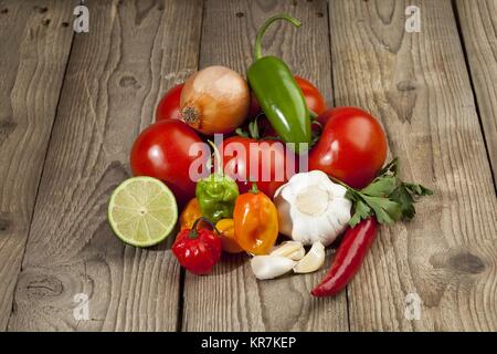 Variété d'épices Légumes Banque D'Images