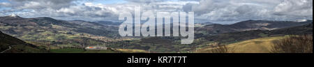 Cantabrie valley Vue panoramique de mountain Banque D'Images