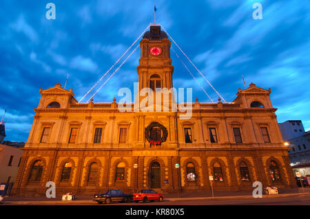 Hôtel de ville la nuit, Ballarat, Victoria, Australie Banque D'Images