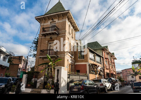 Residence Lapasoa est un petit hôtel de caractère dans la vieille ville d'Antananarivo, Madagascar, l'Afrique. Banque D'Images