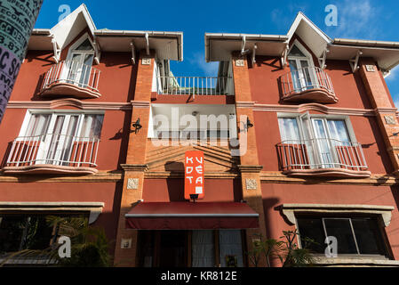 Residence Lapasoa est un petit hôtel de caractère dans la vieille ville d'Antananarivo, Madagascar, l'Afrique. Banque D'Images