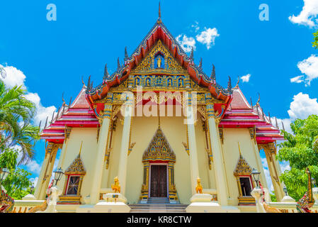 La chapelle du temple de Wat Pho Chai à Nong Khai, Thaïlande. Banque D'Images