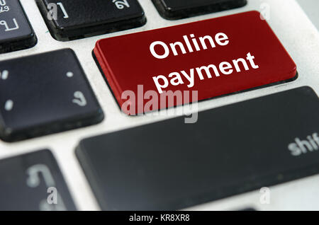 Paiement en ligne bouton clavier Banque D'Images