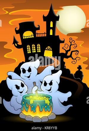 Fantômes en remuant thème libre 5 potion Banque D'Images