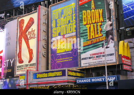 SpongeBob SquarePants Chapiteau au Palace Theatre à Times Square, New York, USA Banque D'Images