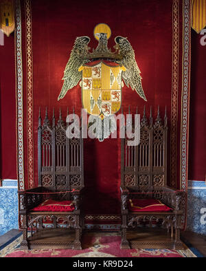 SEGOVIA. L'ESPAGNE. - Le 19 octobre 2017 : Salle du Trône à l'Alcazar de Ségovie. Banque D'Images