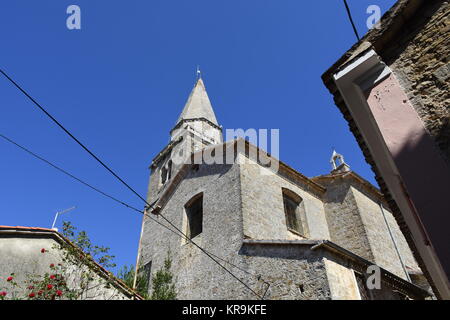gronzjan,istrie,croatie,ville,église,clocher,église paroissiale,saint vitus Banque D'Images