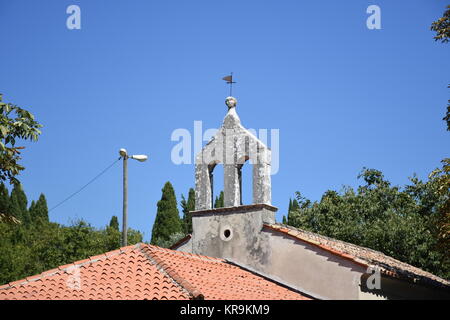 gronzjan,istrie,croatie,ville,église,clocher,église paroissiale,saint vitus Banque D'Images