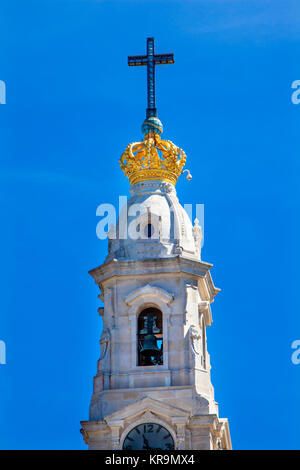 Bell Tower Anges Basilique de Notre-Dame de Rosaire Fatima Portugal Banque D'Images