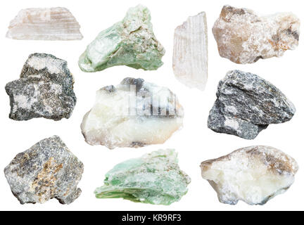 Collection d'échantillons de talc et de stéatite Banque D'Images