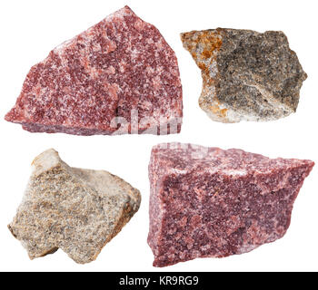 Collection de spécimens de la pierre Quartzite Banque D'Images