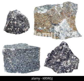 Collection de spécimens d'Andésite rock Banque D'Images