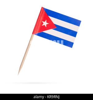 Cuba Drapeau miniature. Isolé sur fond blanc Banque D'Images