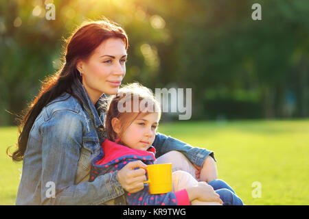 Vie de famille heureuse Banque D'Images