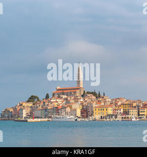 Belle vue sur la ville de Rovinj, Croatie, Europe Banque D'Images