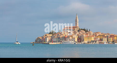 Belle vue sur la ville de Rovinj, Croatie, Europe Banque D'Images