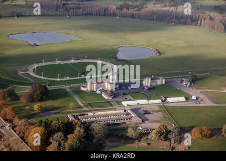 Une vue aérienne de l'Hippodrome de Towcester, Northamptonshire Banque D'Images