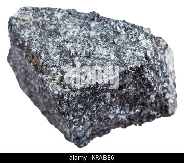 L'Amphibolite naturel isolé sur blanc pierre Banque D'Images