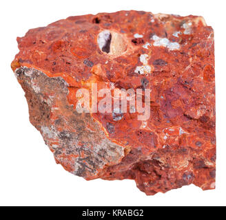 La bauxite (minerai d'aluminium) minéral isolated on white Banque D'Images