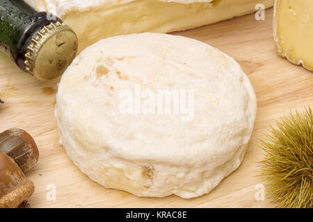 Les fromages français au lait cru Saint Marcellin Banque D'Images