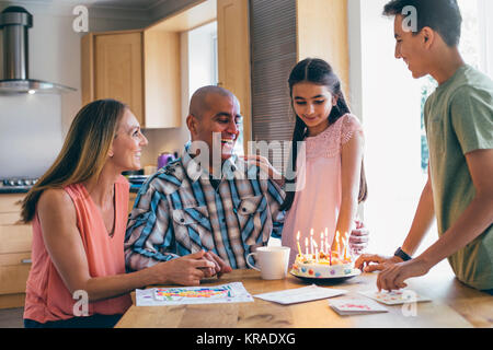 Joyeux anniversaire papa ! Banque D'Images