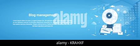 La gestion horizontale Web Banner With Copy Space Illustration de Vecteur