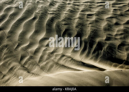 Détails des modèles de dérive du vent sur les grandes dunes de sable de Great Sand Hills au sud de spectre, en Saskatchewan Banque D'Images