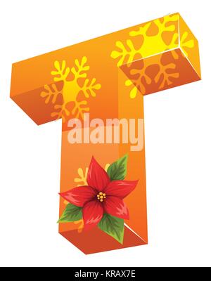 Thème de Noël font T Banque D'Images