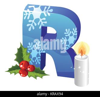 Thème de Noël font R Banque D'Images