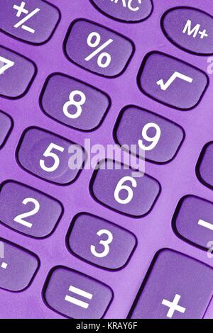 Close up shot of purple calculator Banque D'Images