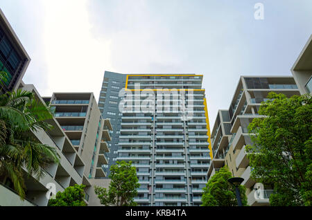 Grand immeuble à Rhodes, Sydney, Australie. Suites commerciales dans un nouveau bloc d'appartement. Jusqu'à lors d'une tour moderne en appartement maison. Co Banque D'Images