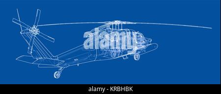 Description de l'hélicoptère. L'équipement militaire Illustration de Vecteur