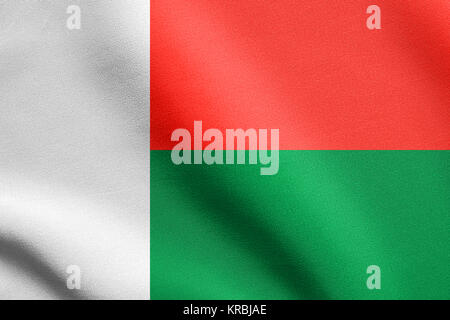 Pavillon de Madagascar forme avec texture tissu Banque D'Images