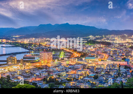 Nago, Okinawa, Japon le centre-ville. Banque D'Images