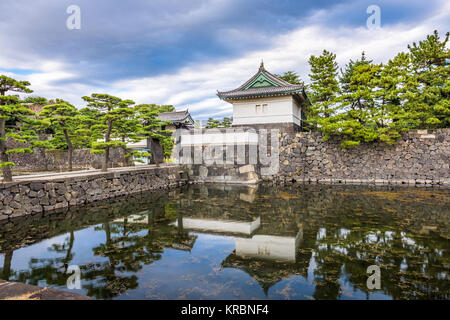 Tokyo, Japon, à l'Imperial Palace moat. Banque D'Images