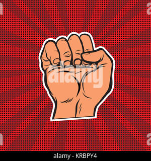 Pop art retro fist Banque D'Images