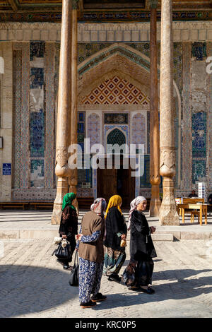 La mosquée Bolo Hauz, Boukhara, Ouzbékistan Banque D'Images