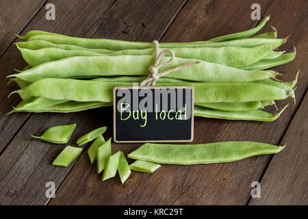 Haricots verts Piattoni Banque D'Images