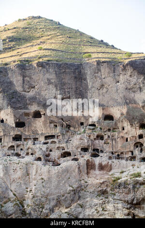 Propriétés en Vardzia, Géorgie Banque D'Images