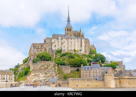 Le Mont Saint Michel en Normandie, France Banque D'Images