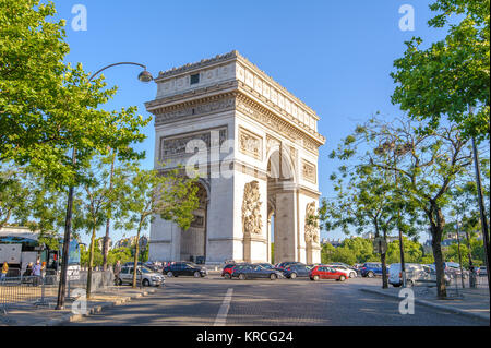 Arc de Triomphe à Paris , France Banque D'Images