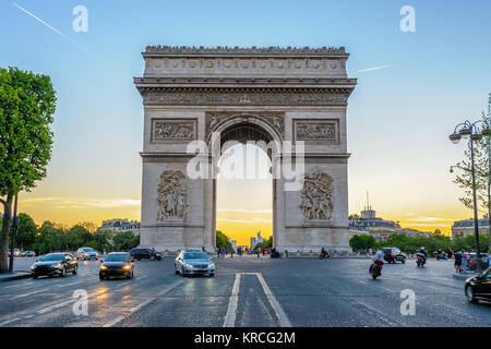 Arc de Triomphe à Paris , France Banque D'Images