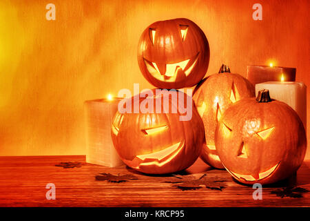 Citrouilles d'Halloween Banque D'Images