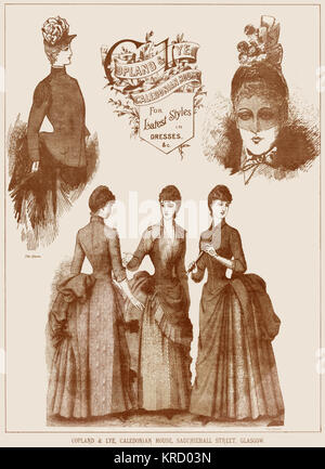 Publicité pour les robes pour femmes Copland & Lye 1887 Banque D'Images