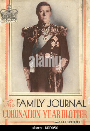 Edward VIII en uniforme complet sur un blotter Banque D'Images